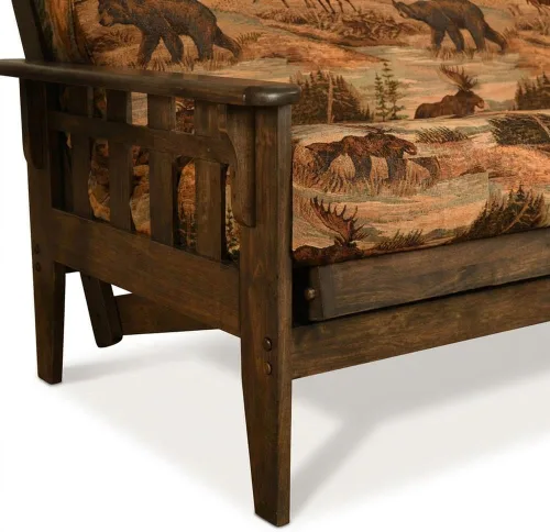 Miniatura 7 de Kodiak Furniture Tucson - Juego de futón de tamaño completo con acabado en nogal rústico, canadiense Canadá