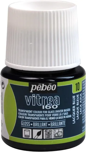 Miniatura 31 de Pebeo Vitrea 160 - Pintura para vidrio brillante, botella de 45 ml - Azul lapislázuli