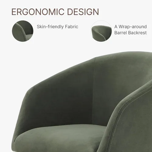 Miniatura 5 de KISLOT Sillas de Comedor Giratorias Sillón de Acento Moderno Silla Lateral de Escritorio para Comedor Tocador Dormitorio Sala de Estar Sala de Verde