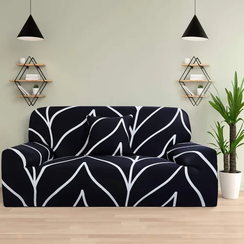 Miniatura 2 de uxcell Funda elástica para sofá de dos plazas, funda de sofá biplaza para sala de estar, muebles universales con una funda de almohada