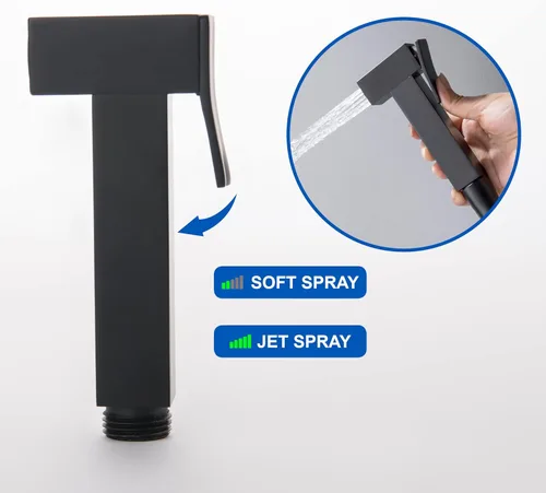 Miniatura 5 de SHAMANDA Rociador de Bidé de Agua Tibia para Inodoro con Válvula de Instalación en Bruto de Latón Caliente y Fría, Juego de Accesorio de Bidé Manual