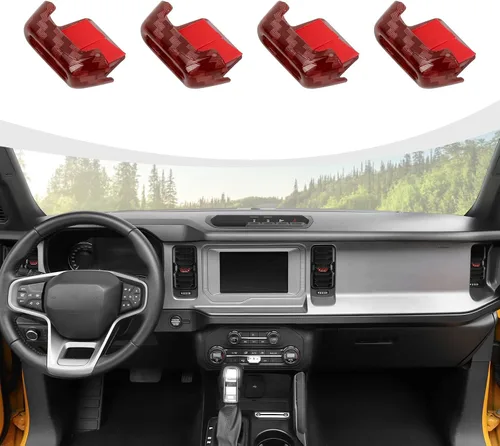 Miniatura 14 de RAZPOY para Bronco - Ajuste de salida de aire acondicionado 4 piezas, cubierta de ventilación de salida de aire central compatible con accesorios