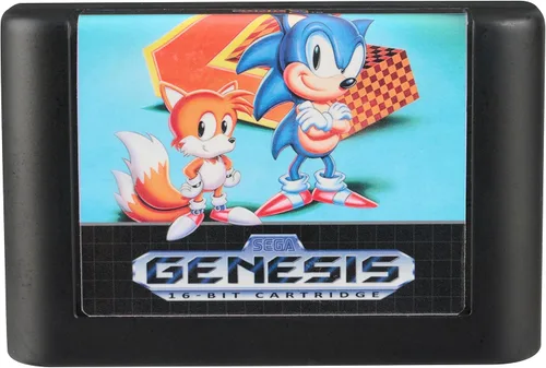 Miniatura 3 de Console Heroes Sonic the Hedgehog 2 - Juego de diorama coleccionable - Mini figuras de Sonic & Tails con escena Emerald Hill Zone - Cartucho retro