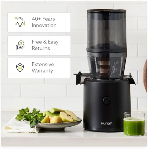 Miniatura 3 de Hurom H320 - Exprimidor de prensa en frío, fácil de limpiar, exprimidor lento, coladores gruesos, autoalimentación, manos libres, tamaño familiar