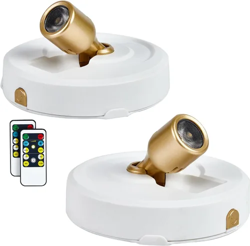 Miniatura 14 de Focos LED inalámbricos, paquete de 2 luces de acento con control remoto, luces inalámbricas de imagen con cabezal giratorio, iluminación
