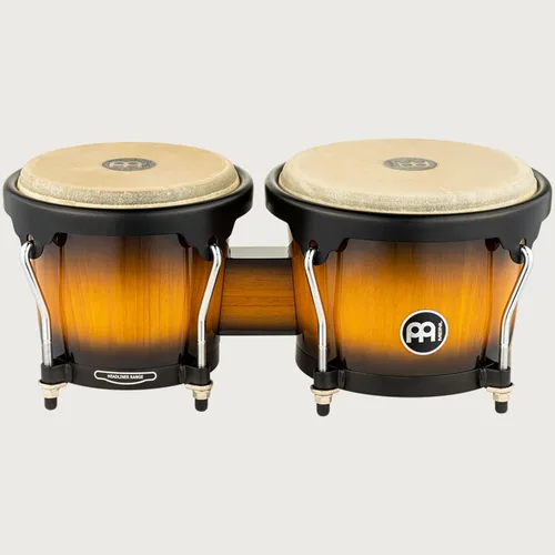 Miniatura 12 de Meinl Percussion HB100SNT-M bongós de madera natural de 6 3/4 y 8 pulgadas, Vintage Sunburst