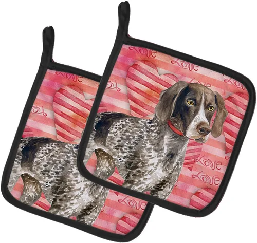 Miniatura 275 de Caroline's Treasures BB9655PTHD - Juego de soportes para ollas de cocina resistentes al calor, almohadillas calientes para horno, 7 1/2 x 7 1/2