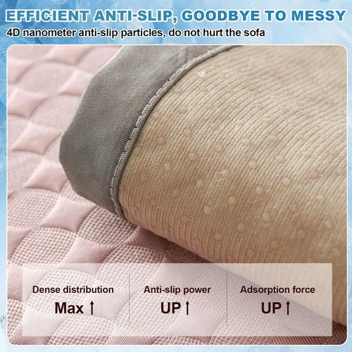 Miniatura 7 de OTOB Funda refrescante para sofá de perro de fibra de seda de hielo, protector de sofá lavable y antideslizante, tapete suave para cama de perro