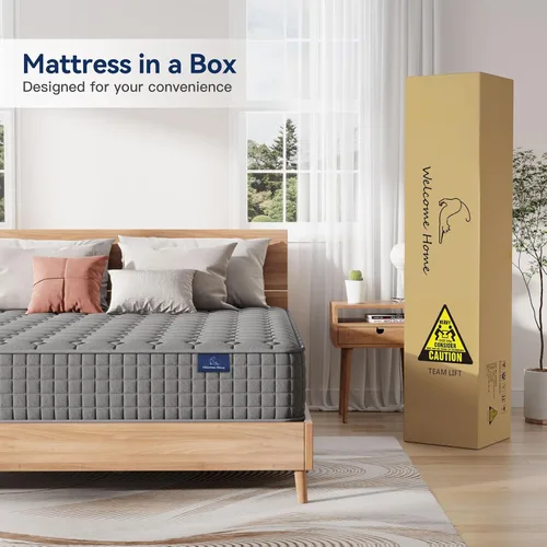 Miniatura 6 de Vesgantti Colchón híbrido multicapa individual de 8 pulgadas, varios tamaños y estilos disponibles, diseño ergonómico con espuma viscoelástica