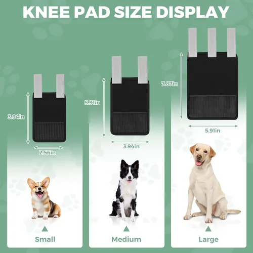 Miniatura 3 de Tobillera para patas de perro con correas reflectantes, 2 tobilleras para extremidades anteriores, férula de recuperación posterior a una lesión