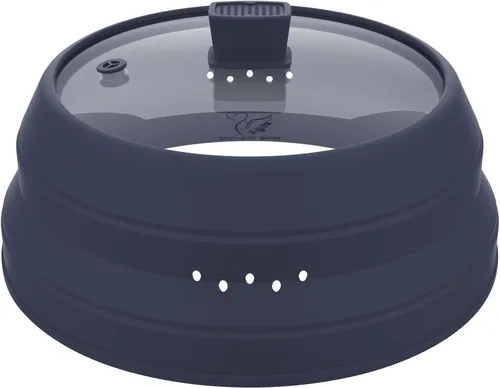 Miniatura 21 de Tapa protectora contra salpicaduras de microondas con protector de vidrio y silicona plegable para platos y ollas de 9.8 pulgadas, color azul oscuro