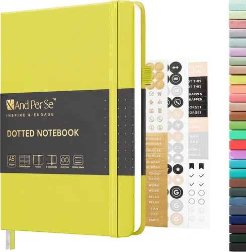 Miniatura 93 de &And Per Se - Cuaderno en blanco, 160 páginas, 5.7 x 8 pulgadas, cuaderno de rayas estrechas con papel grueso para escribir, cuaderno de tapa dura