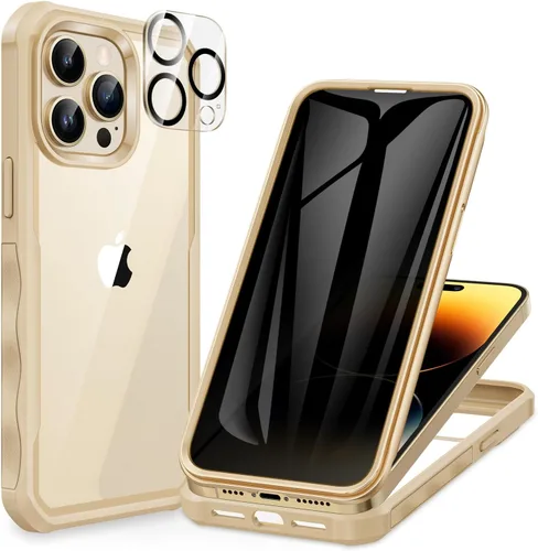 Miniatura 20 de CENHUFO Funda de privacidad para iPhone 11 Pro, funda de cuerpo completo con protector de pantalla de privacidad de vidrio templado 9H integrado
