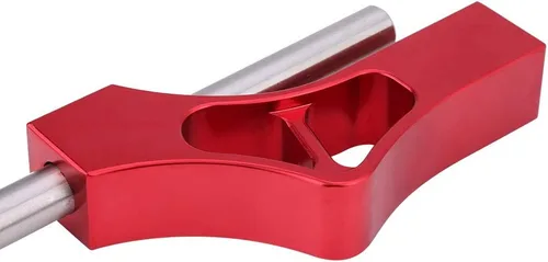 Miniatura 7 de Fydun Extensor de palanca de cambios, extensión de palanca de altura ajustable de acero inoxidable para perilla de cambio manual (rojo)