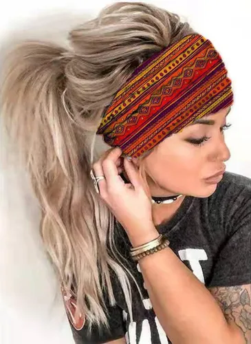 Miniatura 34 de K-Elewon Paquete de 3 diademas elásticas anchas para mujer, bandas para el cabello para yoga, deportes