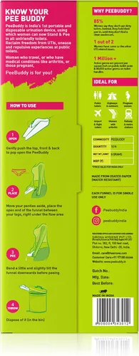 Miniatura 6 de PeeBuddy 10 Embudos Dispositivo para Orinar Femenino Embudo de Orina Desechable Sin Desorden Viajes, Camping, Senderismo, Festivales