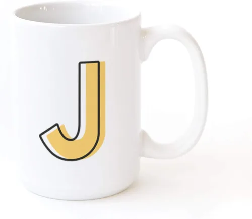 Miniatura 27 de The Cotton & Canvas Co. Candy Pop - Taza de café personalizada con monograma inicial con letra H y cerámica, para ella, para él