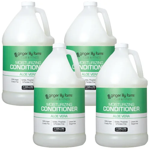 Miniatura 9 de Ginger Lily Farms Club & Fitness - Acondicionador hidratante para cabello seco, 100% vegano y libre de crueldad, aroma a aloe vera, repuesto de 1