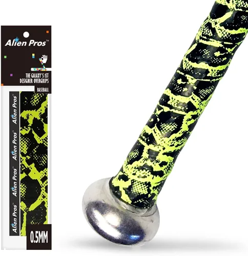 Miniatura 17 de ALIEN PROS Cinta de agarre de bate para béisbol de 0.020 in (paquete de 1 o 3) - Cinta de bate precortada y Pro Feel - Reemplazo para agarre de bate