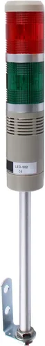 Miniatura 10 de Luz de advertencia industrial de la pila LED de 1 capa con el zumbador para la seguridad, DC 12V