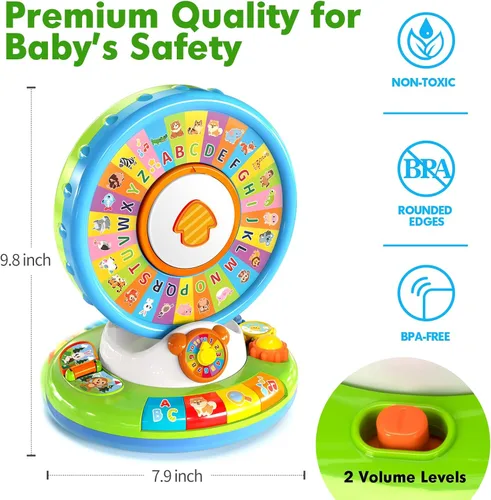 Miniatura 2 de Duchong - Juguete educativo para niños de 1, 2, 3 años, niños y niñas, zoológico de alfabeto que gira y canta con sonidos, juguetes educativos