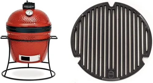 Miniatura 8 de Kamado Joe KJ13RH - Parrilla de carbón portátil de 13.5 pulgadas, color rojo intenso, incluye cubierta de parrilla KJ15080420, placa de hierro