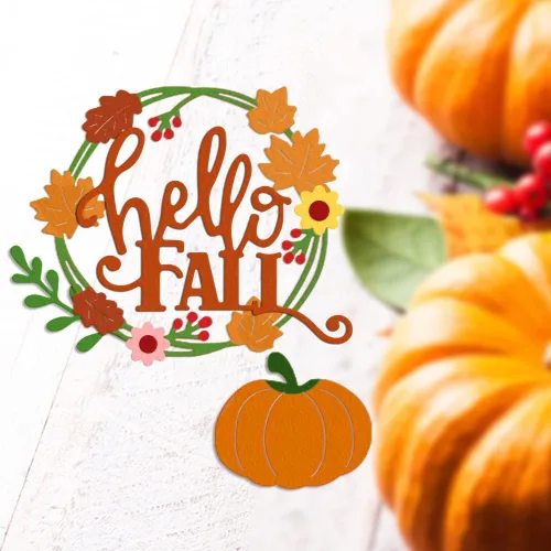Miniatura 3 de Troqueles de corte de metal de calabaza de otoño, hojas de arce y girasol, troqueladas para hacer tarjetas, Acción de Gracias, álbumes de recortes