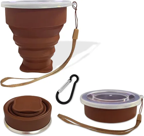 Miniatura 12 de Collapsible Cup - Silicone Foldable Cup-Expandable Folding Drinking Cup -Reusable Portable Mugs Cup For Travel, Camping, Hiking, Survival, Car