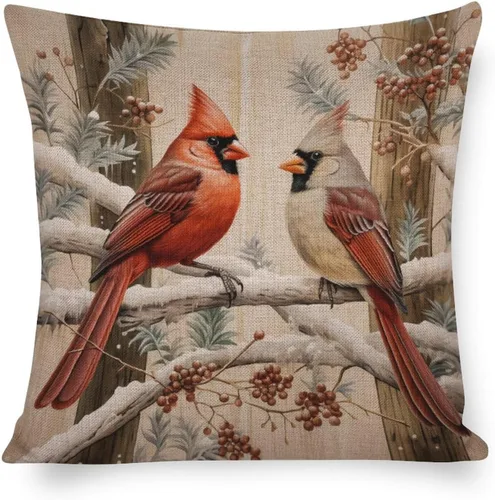 Miniatura 13 de Fundas de almohada de 16 x 16 pulgadas, diseño de pueblo de invierno, decoración de Navidad, para sofá, sala de estar, dormitorio