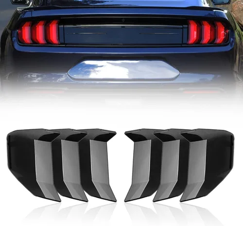 Miniatura 10 de HAKA TOUGH Cubierta de lámpara de luz trasera + marco de luces traseras para Ford Mustang 2018 2019 2020 2021 luces traseras marco biseles anillo