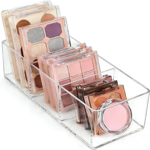 WECHENG Organizador de maquillaje acrílico: organizador de baño para encimera, organizador de cosméticos apilable para tocador, escritorio, cocina y