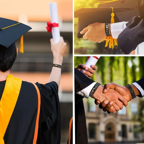 Miniatura 7 de MEALGUET Regalos de graduación para él, pulsera de graduación personalizable, regalo inspirador para graduados universitarios de clase de 2025