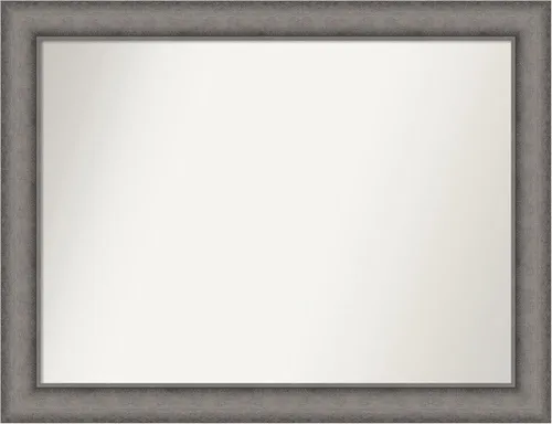 Miniatura 326 de Amanti Art Espejo de pared personalizado no biselado (24.5 x 24.5 pulgadas), marco gris marrón alta, varios tamaños personalizados, espejo de baño
