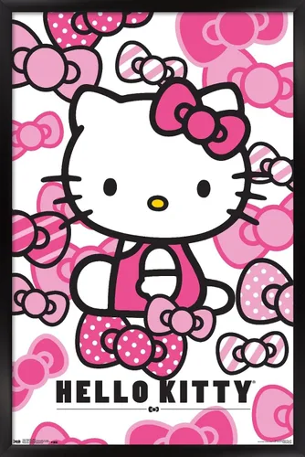 Miniatura 9 de Trends International Hello Kitty - Póster de pared con lazos, 14.725 x 22.375 pulgadas, versión enmarcada de madera de granero