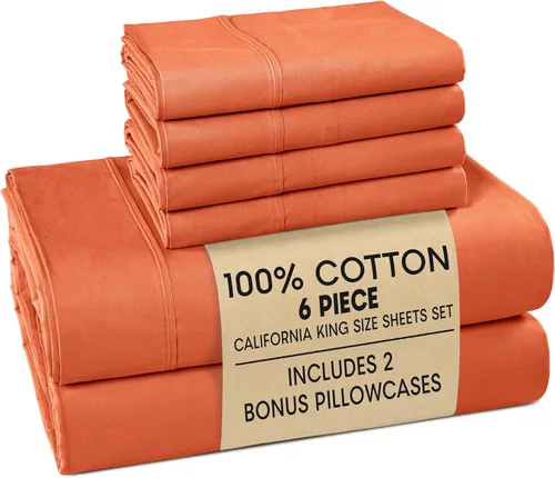 Miniatura 75 de Casa Platino Sábanas de cama individual XL, sábanas de 100 % algodón con 2 fundas de almohada, tejido percal crujiente y sensación acogedora, verde