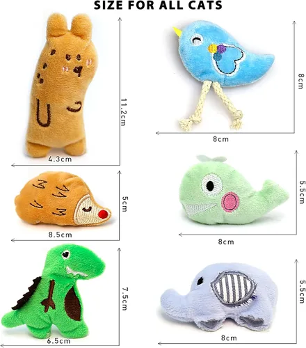 Miniatura 5 de Juguetes interactivos para gatos, juguete interactivo para gatos de interior, suave y duradero, con sonido arrugado, juguete masticable para 001