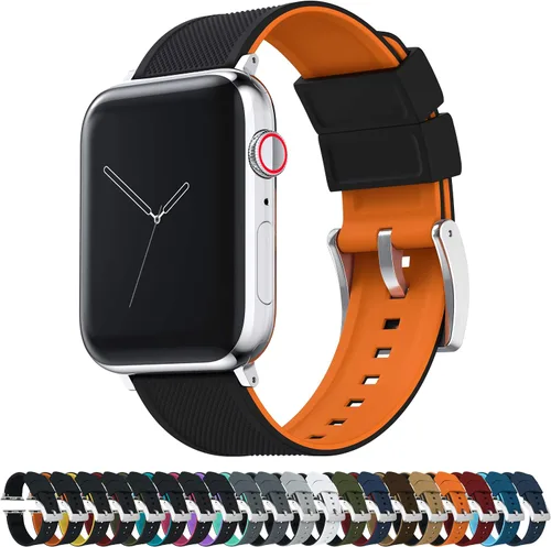 Miniatura 3 de Barton Watch Bands - Extensibles de silicona Elite para reloj - Accesorios y adaptadores negros con deposición física de vapor, de liberación