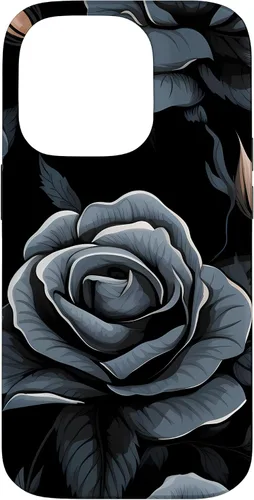 Miniatura 17 de Black Rose Floral Flower Case for iPhone 16