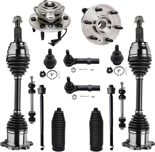 Miniatura 129 de Detroit Axle - Kit de extremo delantero RWD para Chrysler 300 Dodge Challenger Charger Upper Lower Control Arms rótulas de rodamiento de rueda Bujes