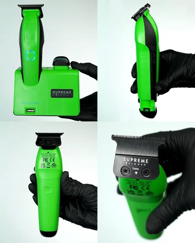 Miniatura 9 de Supreme Trimmer Recharge ST777 - Recortadora de peluquero profesional con 2 baterías extraíbles, motor de 8000 RPM, cuchillas DLC de espacio cero