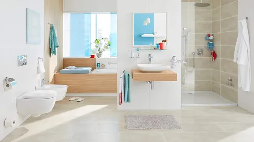 Miniatura 6 de tesa SMOOZ - Toallero con brazo oscilante – Toallero de dos brazos sin taladro, metal cromado e inoxidable para el baño con brazos giratorios