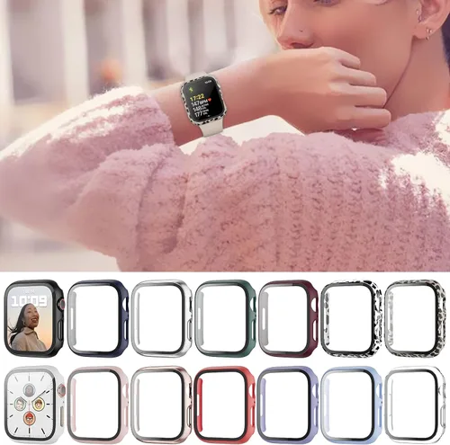 Miniatura 6 de Paquete de 14 fundas para Apple Watch Series 3 2 1 de 38 mm con protector de pantalla de vidrio templado, funda protectora totalmente rígida