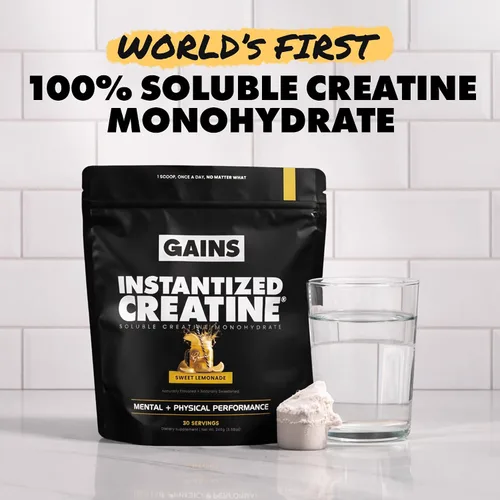 Miniatura 4 de Ganancias en monohidrato de creatina instantánea a granel para mujeres y hombres, polvo soluble para antes del entrenamiento, apoya la construcción