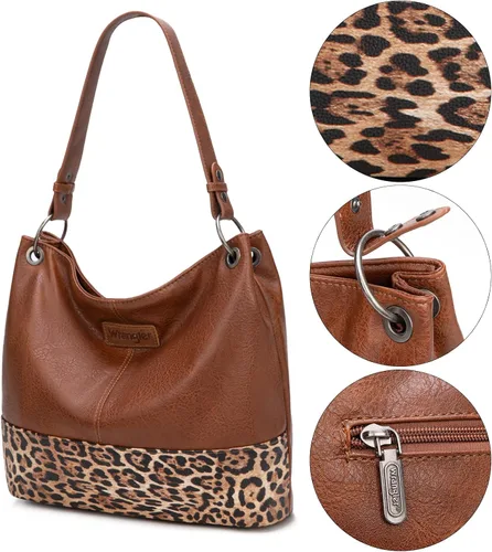 Miniatura 13 de Wrangler Hobo - Bolsas para mujer de cuero vegano con asa superior, bolsos de hombro y bolsos