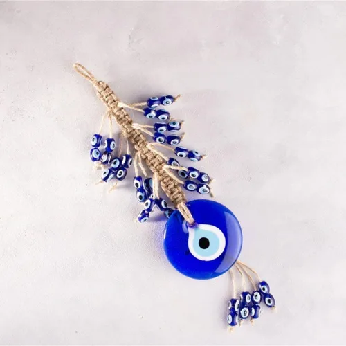 Miniatura 5 de Talismán de cristal azul contra el mal de ojo con cuentas pequeñas, dije de buena suerte, hogar, oficina, decoración del automóvil, jardín, adorno