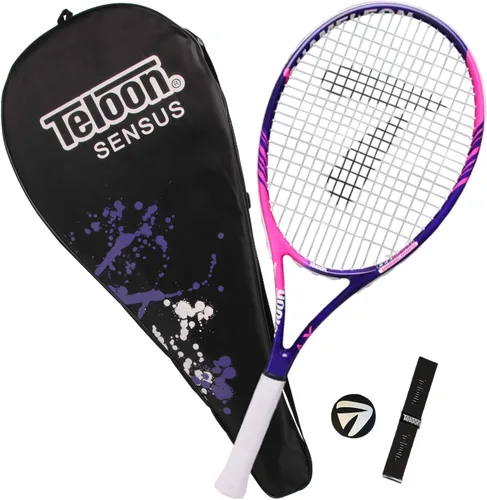 Miniatura 10 de Teloon Serie Sensus Triple absorción de impactos Raqueta de tenis para adultos, raqueta de tenis para mujer incluye funda para bolsa