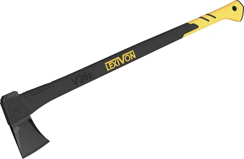 LEXIVON V36s - Hacha de división de 36 pulgadas, mango compuesto de fibra de vidrio ligero y agarre ergonómico TPR | Funda protectora de transporte
