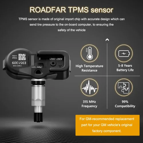 Miniatura 2 de ROADFAR Sistema de monitoreo de presión de neumáticos programado de 315 MHz, sensor TPMS para Lexus para Scion para Toyota 4 unids 4260706011