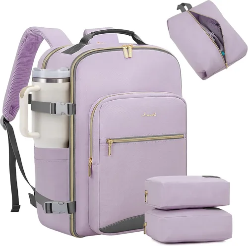 Miniatura 24 de LOVEVOOK Mochila de viaje para llevar a bordo, Mochilas de viaje