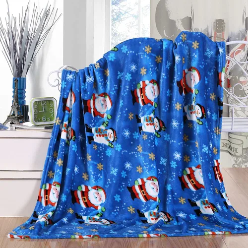 Valerian Manta de Navidad de Terciopelo de Lujo Ultra Suave al Tacto |Suave, Cálida, Acogedora|Manta/Frazada de Forro Polar con Estampado